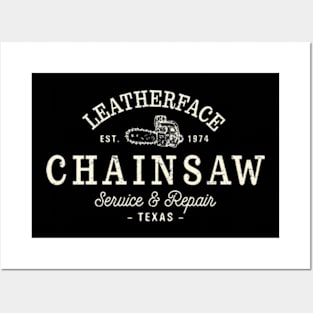 Leatherface Chainsaw Service by Buck Tee Posters and Art